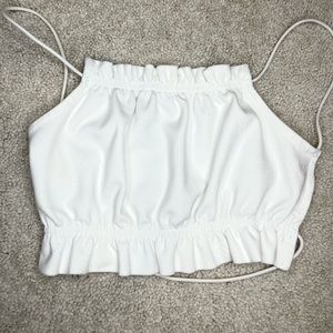 White crop top
